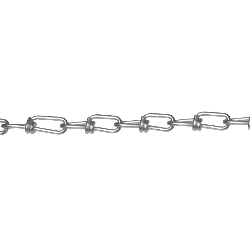 Catena a doppio anello placcata in zinco brillante